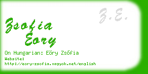zsofia eory business card